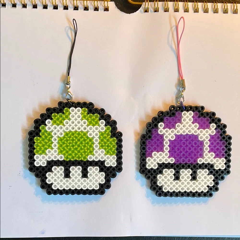 Nintendo power up mushroom Mario and Luigi bff festival fun party rave kawaii